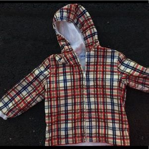 Johnston Baby Toddler Corduroy Plaid Zipper Coat